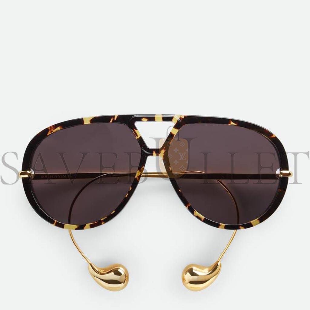 BOTTEGA VENETA DROP AVIATOR SUNGLASSES BV1273S 005